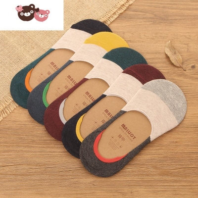 绿彩虹光袜子男士夏季船袜浅口豆豆鞋袜子个性潮棉袜纯色低帮防滑短袜隐形