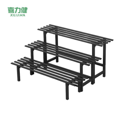 喜力健 铁艺阶梯花架 一层黑色-高45CM 个