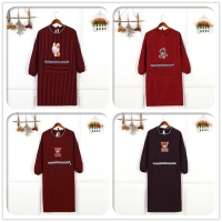 家柏饰(CORATED)棉老粗布围裙长袖厨房韩版时尚防水防油罩衣成人男女工作服