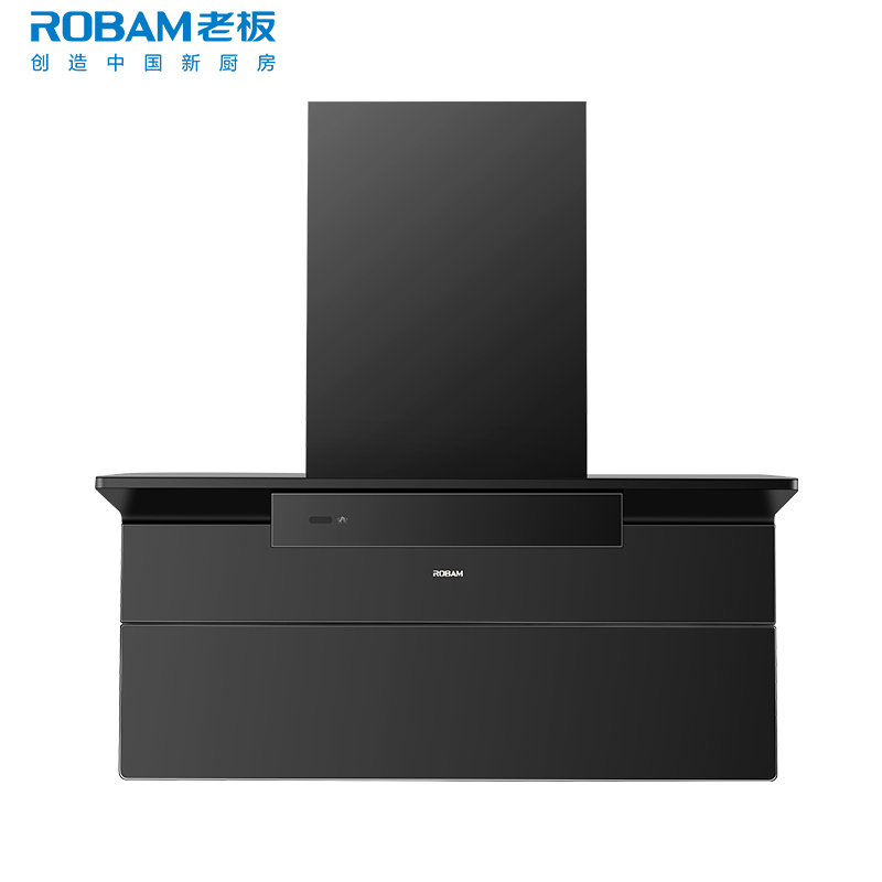 老板(Robam)[小黑翼D2]烟灶联动 超薄顶侧双吸抽油烟机 28立方大风量家用大吸力一级能效 27A21-D2