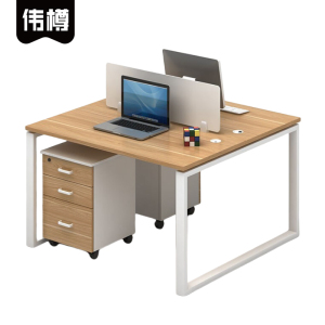 伟樽办公桌带柜120*120*75cm套