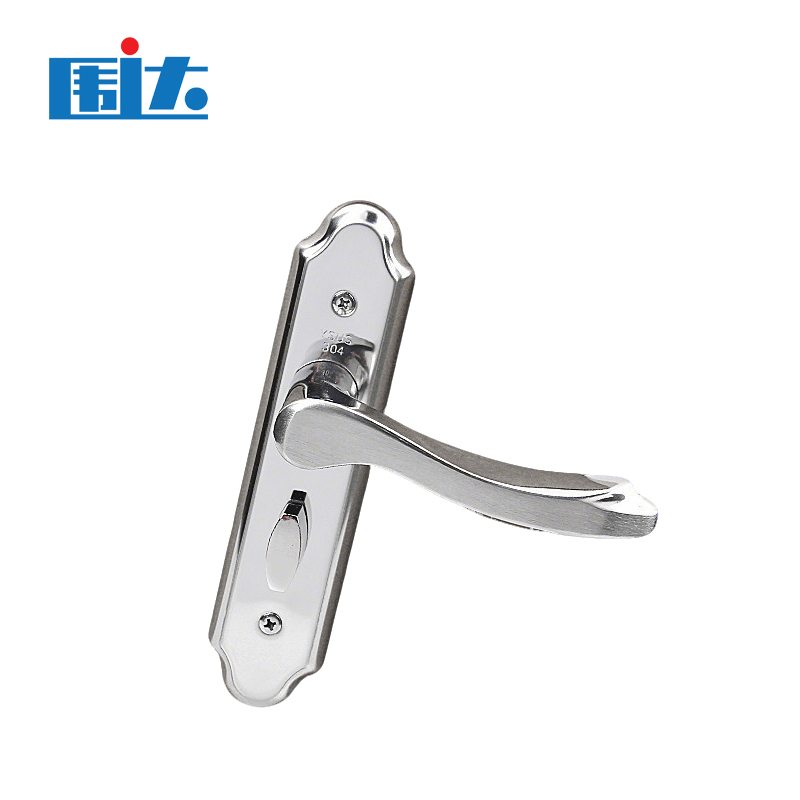 围达 不锈钢门锁(无锁体) 孔距125mm锁舌30mm 把