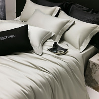 高端素雅100s长绒棉四件套简约百搭全棉纯棉舒适柔软床单床笠套件