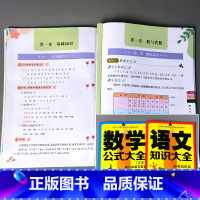 全2册-数学公式大全+语文知识大全 小学通用 [正版]小学语文知识大全数学公式英语语法作文写作技巧小学生专项训练速记手册