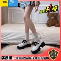 聚范日系单鞋女款2024秋季新款超火气质时尚英伦风复古厚底皮鞋