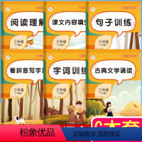 [正版]全套6本 三年级下册语文专项训练阅读理解课文内容填空句子训练看拼音写词语生字注音古典文学诵读 小学3三年级语文