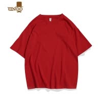二更大码T恤男士纯色短袖夏季新款韩版休闲男装胖子宽松潮流上衣