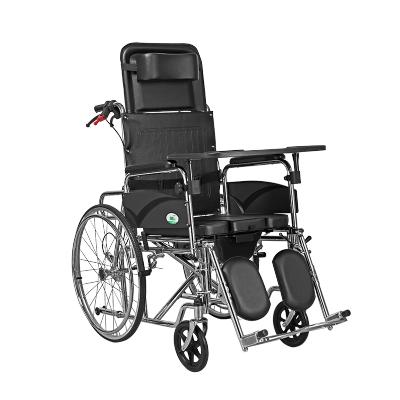 可孚带坐便折叠轻便老人老年人残疾人轮椅 全躺多功能便携代步手推车