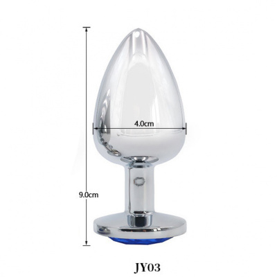 不锈钢金属肛塞夫妻激情性工具情趣用品G点后庭外出肛刺激扩肛 银色大号