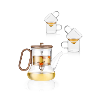 鋆珑 茶艺师系列玻璃内胆飘逸壶五件套 B6805 套
