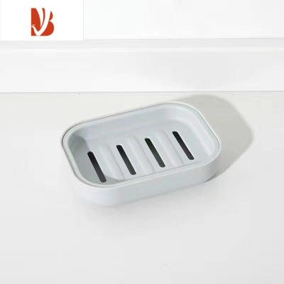 三维工匠双层带盖香皂盒浴室卫生间沥水肥皂盒创意旅行便携皂托简约肥皂架 双层沥水皂盒[天蓝1个]