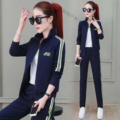 珂卡慕(KEKAMU)设计师品牌女装潮牌女装春装2020年春春季新款时尚女装春天运动服套装女三件套休闲跑步装卫衣