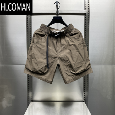 HLCOMAN日系机能风工装短裤男夏季宽松多口袋直筒速干五分裤韩时尚运动裤