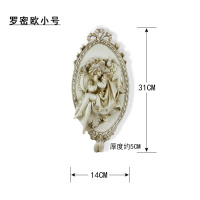 欧美式复古壁饰家居墙面装饰创意立体挂件客厅电视背景墙装修饰品 三维工匠 [仿古白]朱丽叶-大号55cm