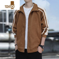 YANXU绒外套男士潮牌港风休闲夹克宽松工装棒球服保暖外衣男