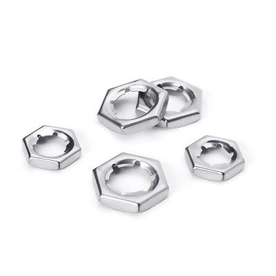 云聚君祥 304白钢螺母 M16 锁紧