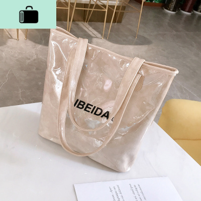 透明大包包女手提包防尘新款潮韩版简约果冻包单肩包大容量托特包NEW LAKE女士单肩包