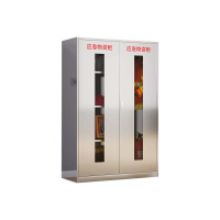 风雷动不锈钢防暴器械装备柜应急物资工具柜安保反恐盾牌柜警务室防爆柜304加厚材质1650*1100*450应急物资柜