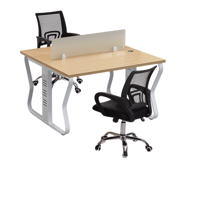 迅迈 双人位+椅 员工位 职员办公桌 电脑桌 屏风卡座 财务屏风工位