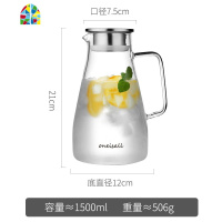 家用冷水壶玻璃耐热高温凉白开水杯扎壶防爆大容量透明水瓶 FENGHOU 八角壶单壶凉水壶