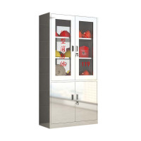 湘渭304不锈钢应急物资柜消防救援器材箱防护用品柜室外微型消防柜高1800*宽900*深400(加厚201材质)