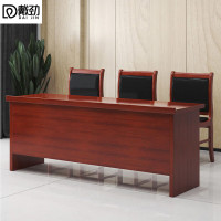 戴劲主席台会议桌长条桌培训桌油漆木贴皮开会桌课桌椅三人1.8m宽(不含椅)