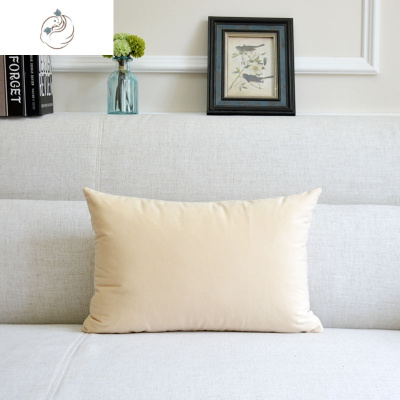 新款色天绒抱枕靠垫欧式沙发长方形靠枕床头枕头大靠背套定制舒适主义