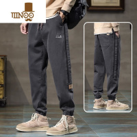 YANXU美式工装裤子男款秋季2023新款男生九分运动宽松男士休闲长裤潮牌