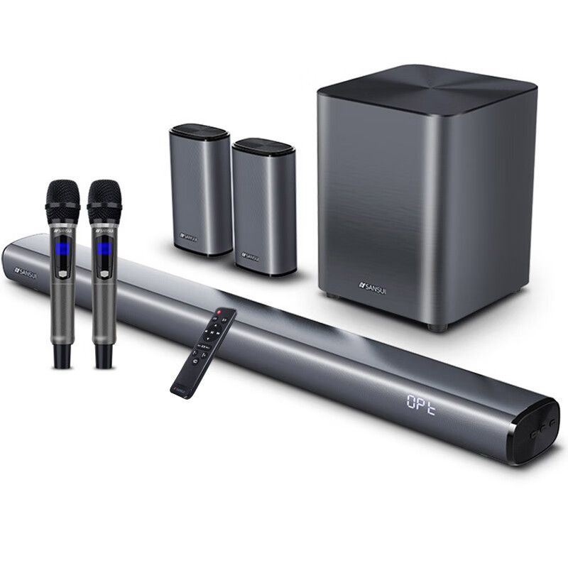 山水(SANSUI) 5.1声道家用K歌客厅电视落地式大音响组合套装 蓝牙立体音效 山水95Q(单8吋重低音)