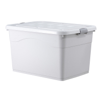 翌嘉YJ3111301塑料收纳箱衣服整理箱杂物储物箱子 60L浅灰色