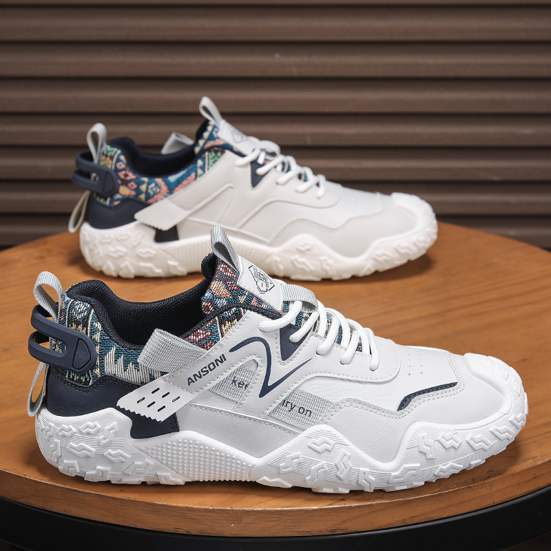 劳保男鞋2026新款春季时尚休闲男士厚底防滑耐磨工装青年运动潮鞋