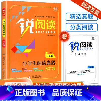 一年级 小学通用 [正版]锐阅读小学生阅读真题80篇一年级二年级三年级四年级五年级六年级阅读理解训练题人教版每日一练语文