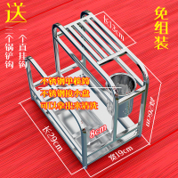全不锈钢多功能刀架简约刀座筷子筒一体收纳菜板架厨房用品置物架 敬平 不锈钢单筒+不锈钢盘[筷筒在右]厨具架