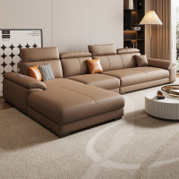 欧梵森意式轻奢极简真皮沙发客厅大小户型简约现代头层生态皮艺贵妃沙发