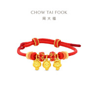 周大福马年生肖系列 马虎狗三合足金黄金吊坠女送生日礼物EOR1551