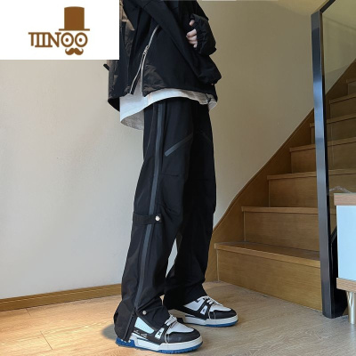 YANXU美式机能风冲锋裤男夏工装裤子男款运动高街徒步登山休闲长裤