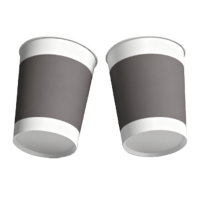 植巾 B120 250ml 加厚饮水纸杯 一次性纸杯 100.00 个/包 (单位:包) 深灰色