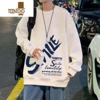 YANXU小众高街vintage卫衣男ins潮牌长袖打底衫国潮宽松上衣