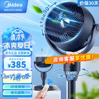 美的(Midea)空气循环扇/3D全自动摇头电风扇/家用遥控电扇/台地两用循环对流风扇/落地扇GAF24SR