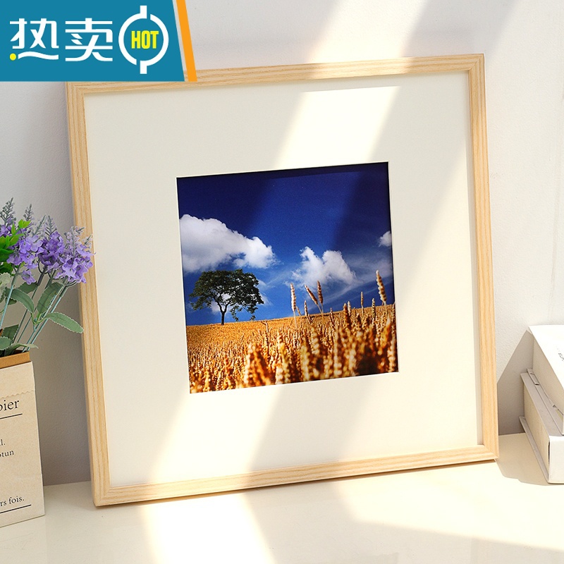 敬平实木相框挂墙定制简约外框架A4证书框摆台a3木质24寸8开k装裱画框 白橡木 A2(42X59.4cm)挂墙