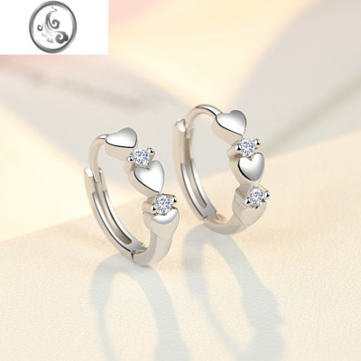 JiMi925银银耳圈防女气质2021年新款潮耳扣韩国圈圈耳环耳饰品