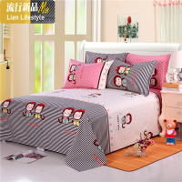 老粗布床单单件被单宿舍单人双人粗布加厚加密棉麻老粗布三件套 三维工匠