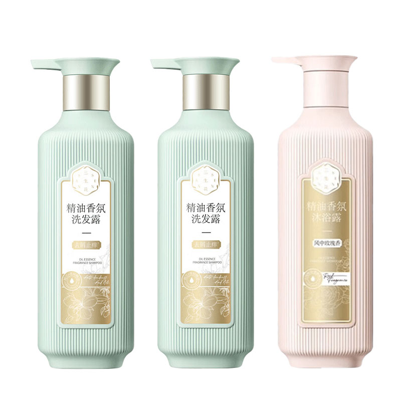三生花精油香氛止痒2+1洗沐组合(500ml*2止痒洗发露+500ml玫瑰沐浴露) SSH-0076