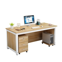 戴劲 电脑桌台式办公桌办公室职员桌写字台老板桌工位 1.6*0.8米含柜