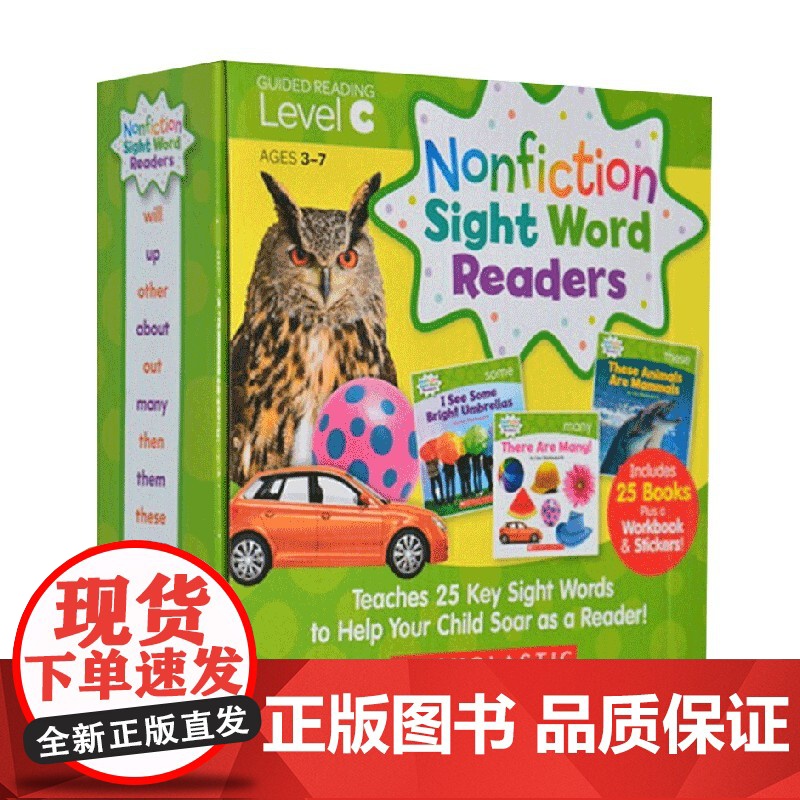 英文原版 Nonfiction Sight Word Readers Parent Pack Level C 学乐英语入