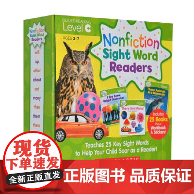 英文原版 Nonfiction Sight Word Readers Parent Pack Level C 学乐英语入