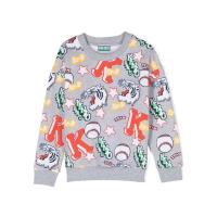 高田贤三(Kenzo)圆领长袖棉质卫衣男童百搭舒适运动休闲男孩套头