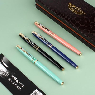 HERO/英雄钢笔10K金笔1113A成人女士复古时尚办公书写练字签字笔学生仙女送礼礼物盒装定制logo免费刻字