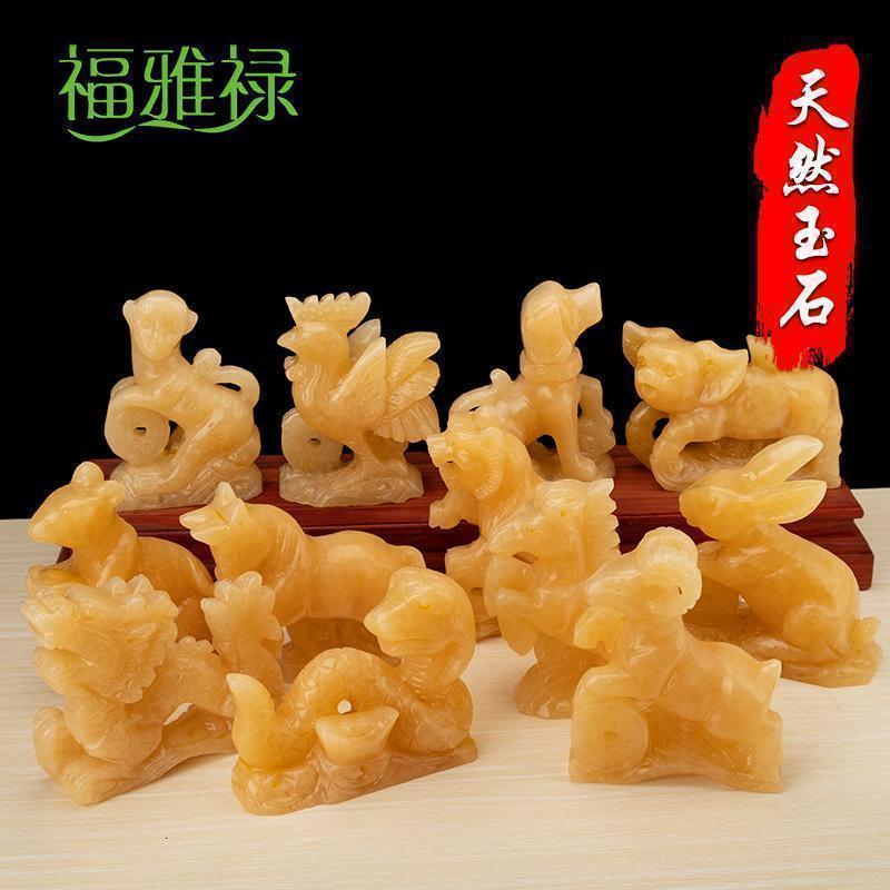美帮汇玉石十二生肖势摆件狗马龙鸡鼠牛虎兔蛇羊猴猪