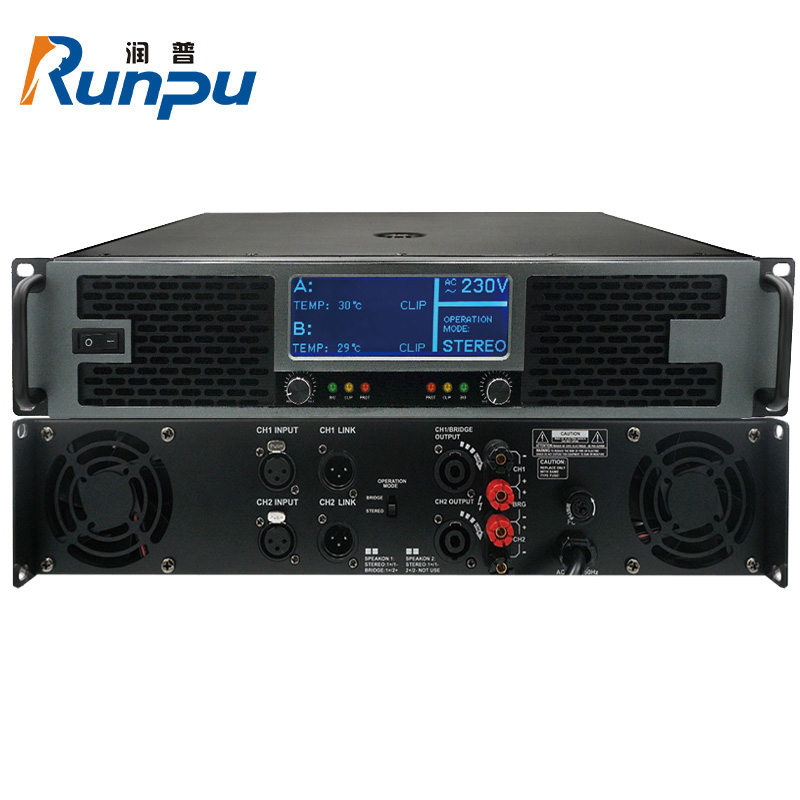 润普Runpu RP-XSGF900W 国产化会议室音频系统扩声设备2通道带显示屏900W后级功放